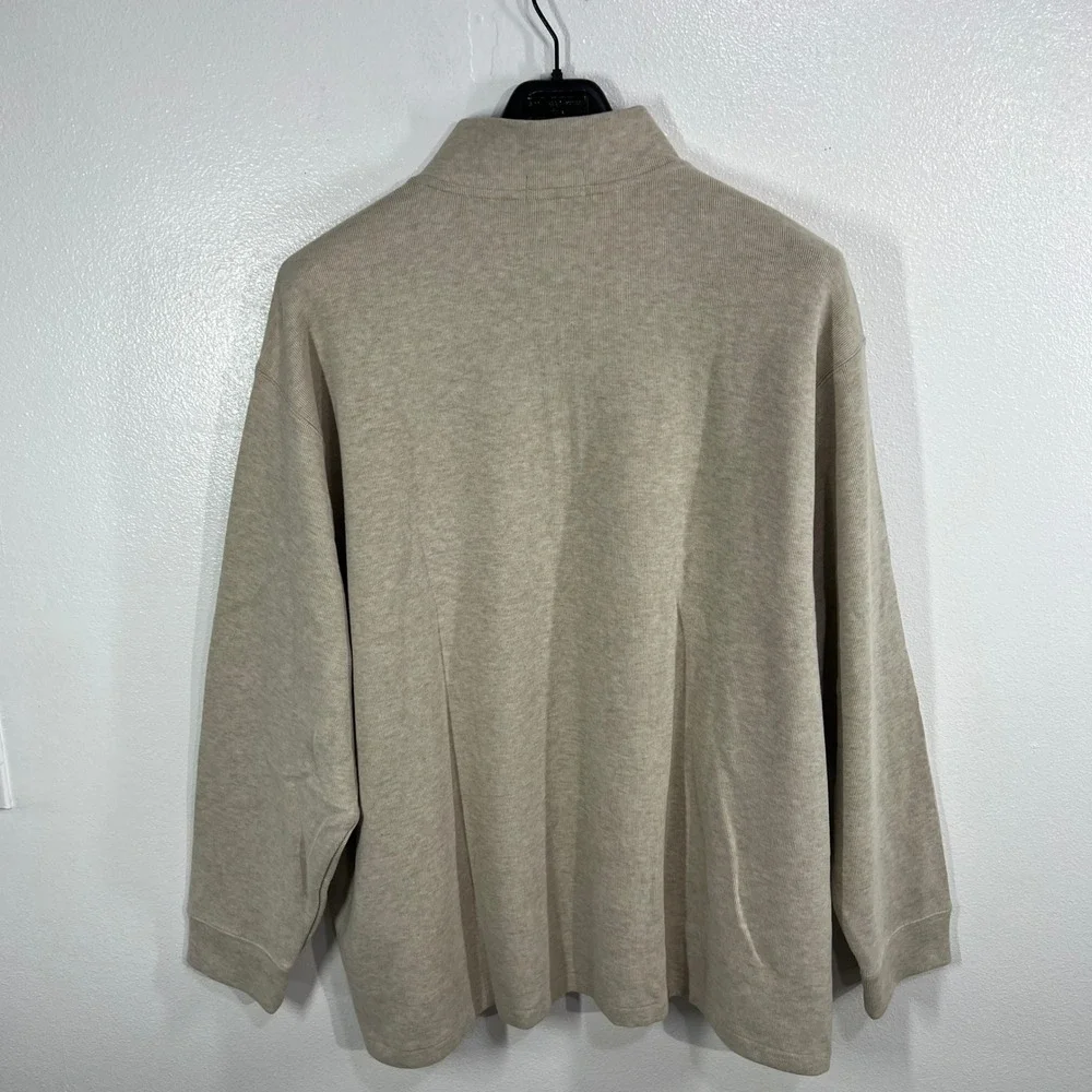 NWT Polo Ralph Lauren‎ Estate-Rib 4XB Big & Tall Heather Beige Mockneck Sweater